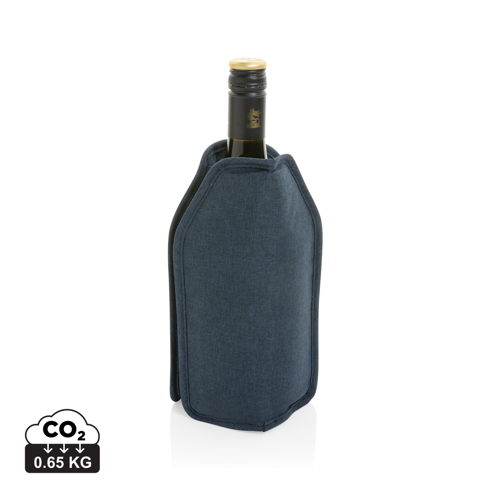 Housse personnalisée réfrigérante à vin rPET Vino Bleu marine